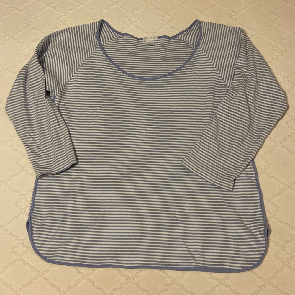 Lake Pajamas 3/4 sleeve top in Hydrangea.